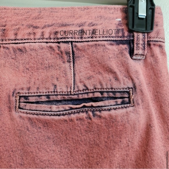 Current/Elliot The Confidant Stonewash Acid Pink Cropped Trouser Jeans Size 25 - Picture 12 of 12